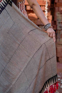Saree With Block Print and Tassels