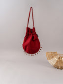 Maroon Kutchi Style Potli