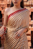 Saree With Block Print and Tassels