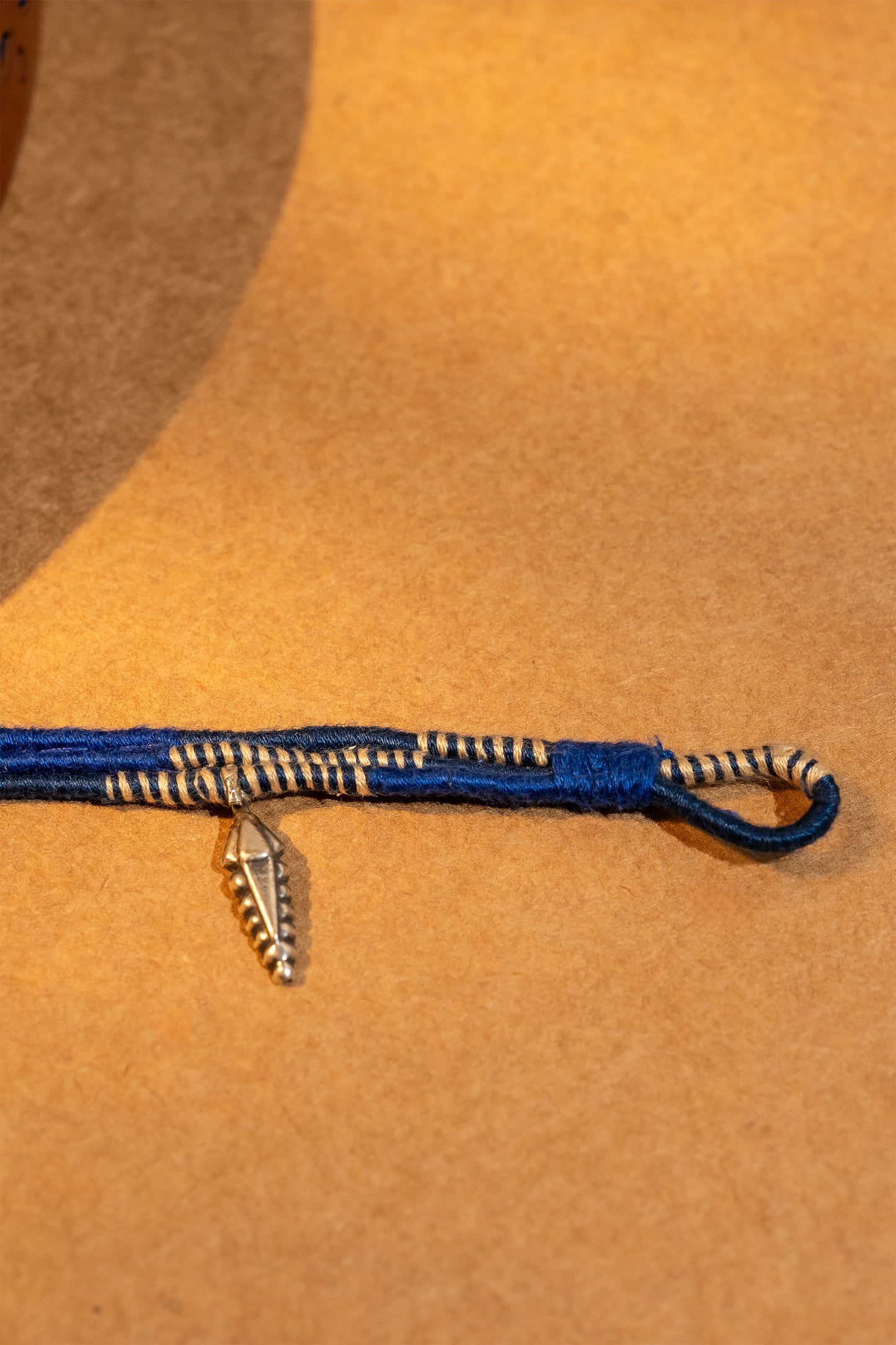 Blue Oxidised Leaf Anklet