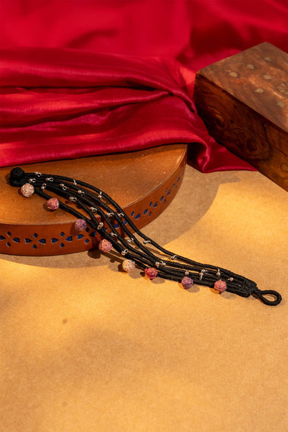Black Multi-Layered Anklet