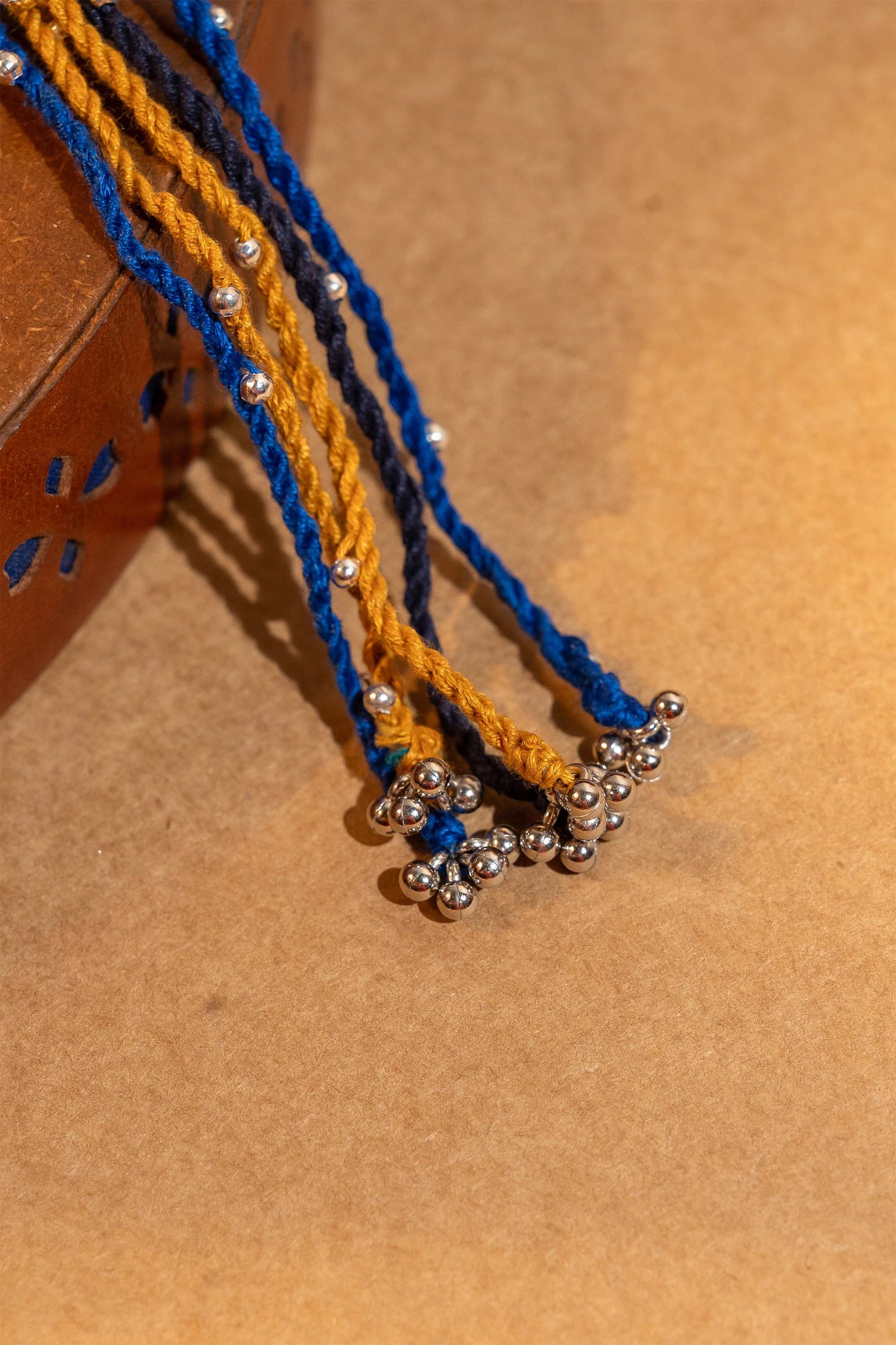 Blue String Hair Stick