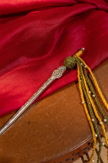 Green String Hair Stick