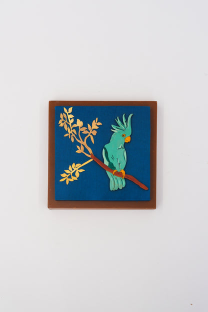 Set of 3 Bird Wall Frames 7x7 | Love Bird, Blue Tit & Cockatoo Combo