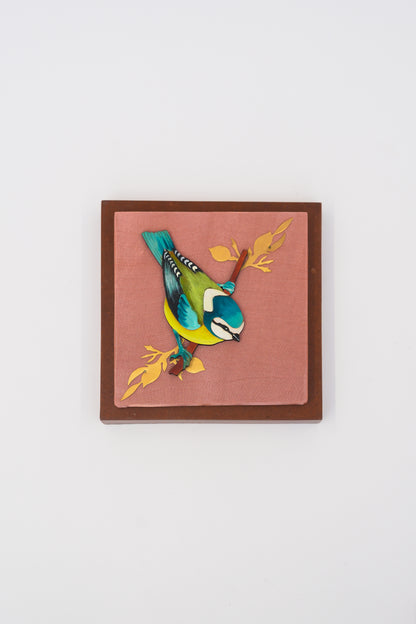 Set of 3 Bird Wall Frames 7x7 | Love Bird, Blue Tit & Cockatoo Combo