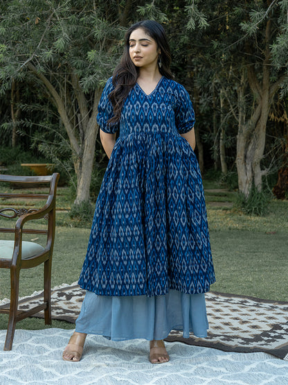 Double Layered Dress - Blue
