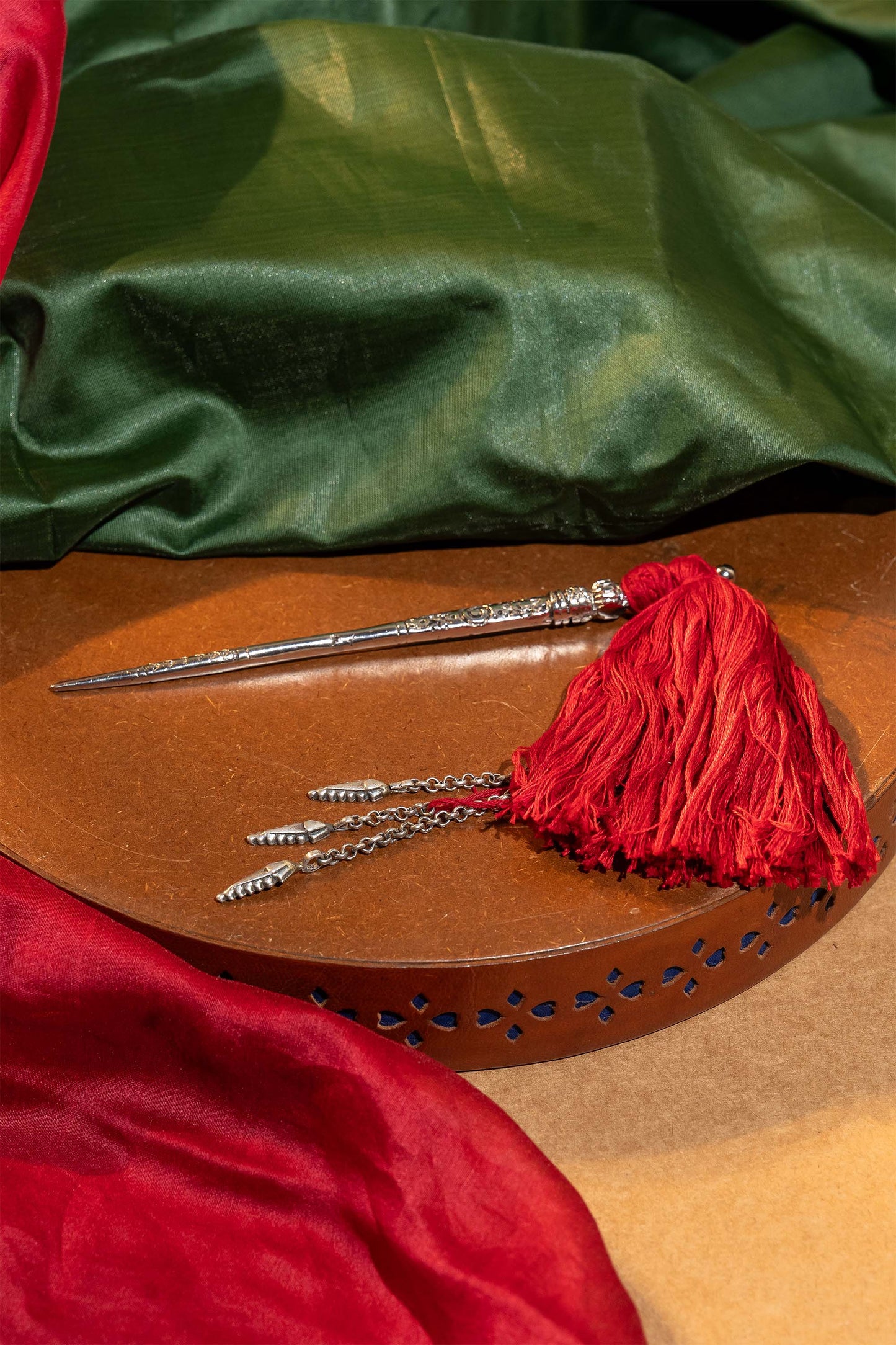 Red Tassels Hair Stick
