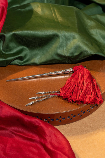 Red Tassels Hair Stick