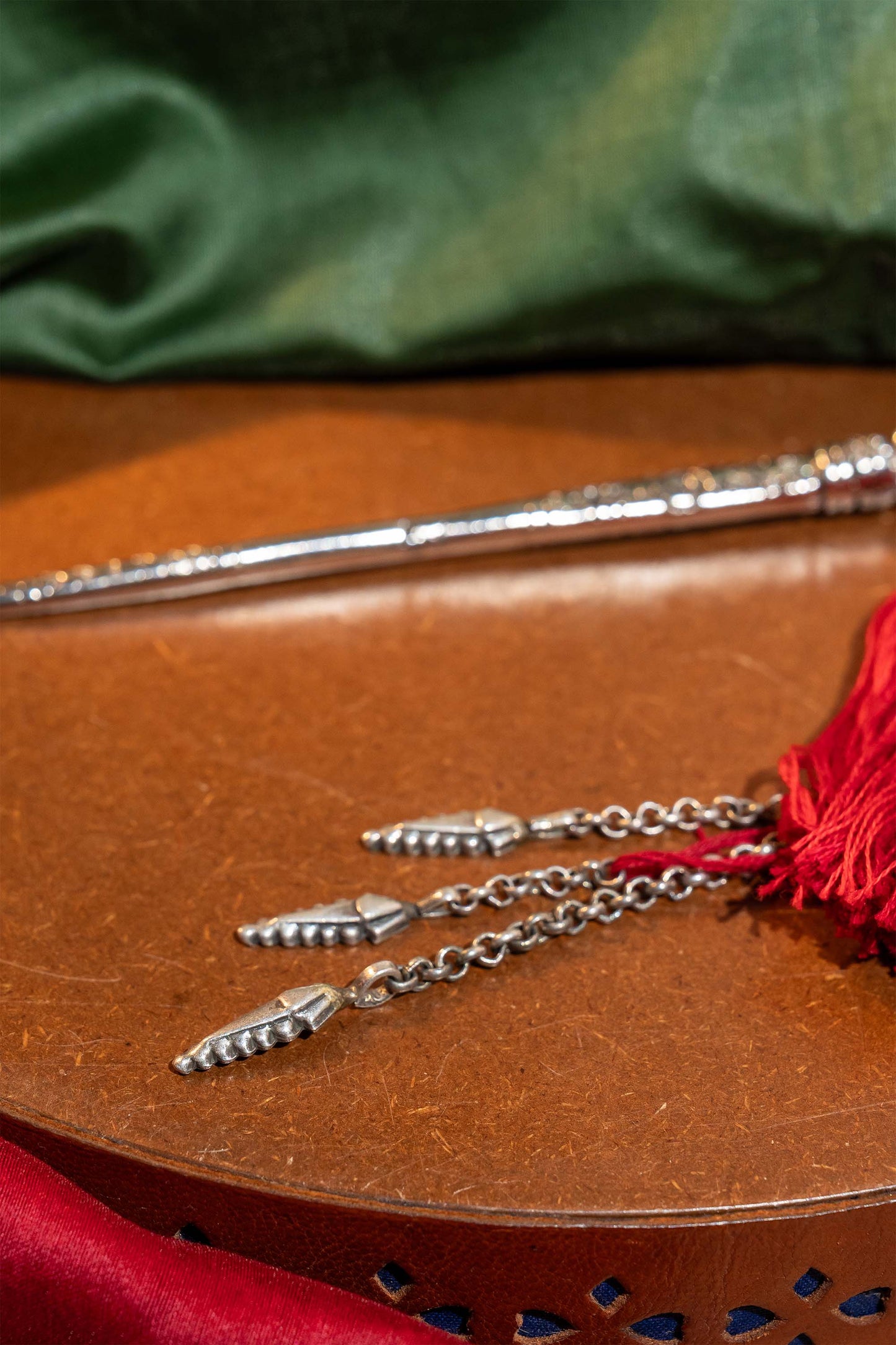 Red Tassels Hair Stick