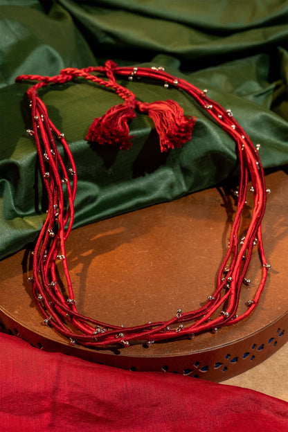 Red Multi Layered Waist Belt