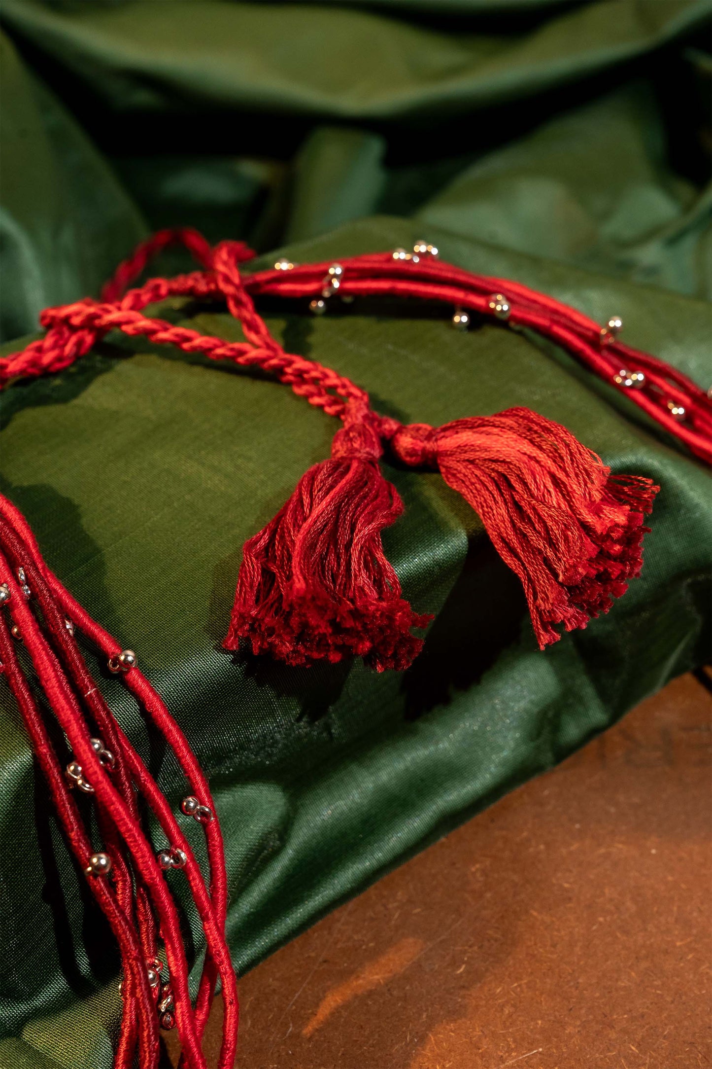 Red Multi Layered Waist Belt