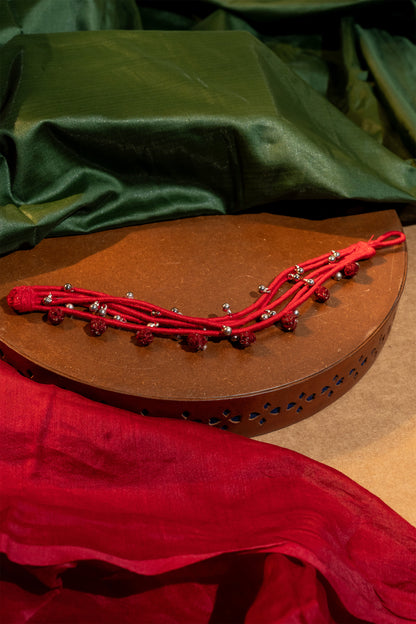 Red Multi-Layered Anklet