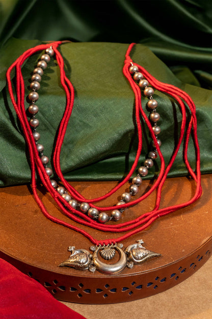 Red Layered Necklace