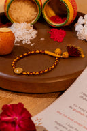 Handcrafted Mustard Tassel Lumba Rakhi