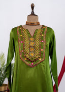 White Chanderi Silk Navratri Lehenga With Handwoven Mashru Stripes & Original Lumpi Border