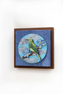 3D Blue Bloom 7x7 Handpainted Decorative Wall Frame
