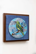 3D Blue Bloom 7x7 Handpainted Decorative Wall Frame
