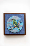 3D Blue Bloom 7x7 Handpainted Decorative Wall Frame
