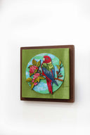 3D Berry Bird 7x7 Handpainted Decorative Wall Frame
