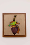 3D Banana Blossom 7x7 Handpainted Decorative Wall Frame