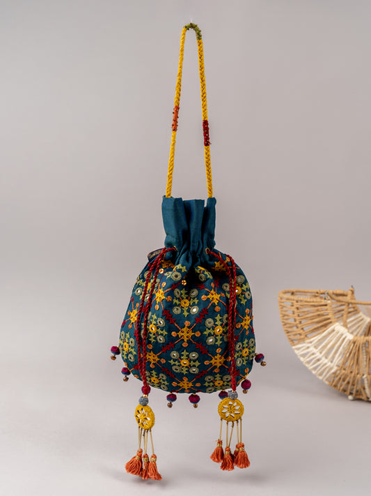 Blue Sitara Rabari Potli