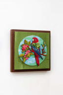3D Berry Bird 7x7 Handpainted Decorative Wall Frame
