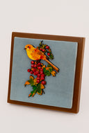 3D Wild Berry Branch 7x7 Handpainted Decorative Wall Frame