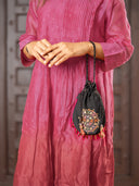 Black pastel Kutchi Style Potli