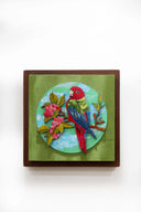 3D Berry Bird 7x7 Handpainted Decorative Wall Frame
