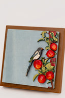 3D Apple Perch 7x7 Handpainted Decorative Wall Frame
