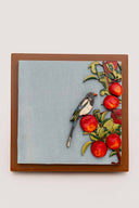 3D Apple Perch 7x7 Handpainted Decorative Wall Frame