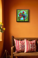 3D Berry Bird 7x7 Handpainted Decorative Wall Frame

