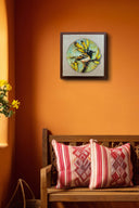 3D Golden Perch 7x7 Handpainted Decorative Wall Frame
