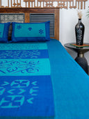 Blue Multi Patch Bed Sheet
