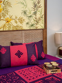 Pink Multi Patch Bed Sheet