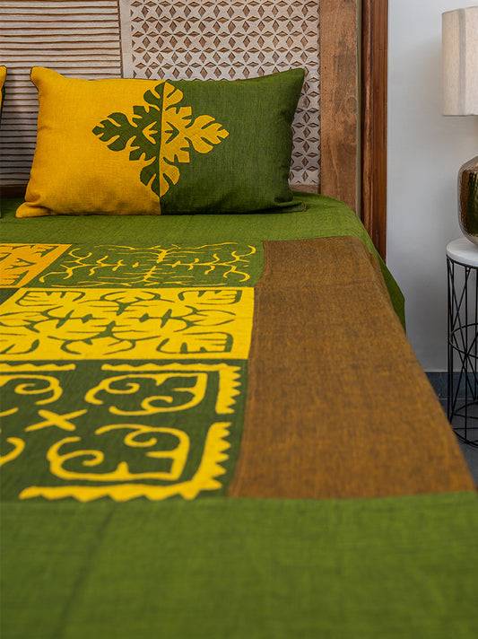 Mustard Multi Patch BedSheet Set