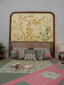 Peach Mint Dazy Floral Bedsheet Set