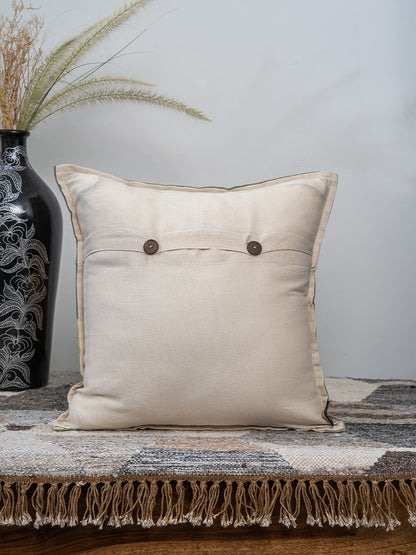 Artisanal Peach & Mint Daisy Cushion Cover