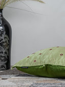 Pista green Gaji silk cushion cover