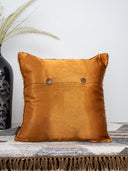 Hand-Embroidered Rabari Rust Cushion Cover