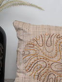 Handmade Ivory Silk Chording Cushion Cover