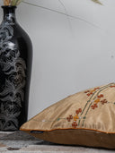 Ivory Rabari Hand-Embroidered Cushion Cover