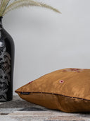 Gaji Silk Rabari Hand-Embroidered Cushion Cover