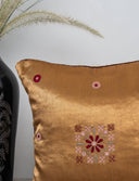 Gaji Silk Rabari Hand-Embroidered Cushion Cover
