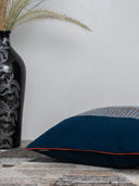 Handcrafted Blue Patch Work Cushion Cover