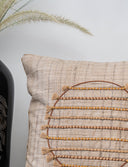 Spherical Chording Ivory Cushion Cover