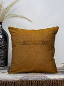Handmade Mustard Applique Cushion Cover