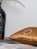 Rabari Hand-Embroidered Floral Cushion Cover