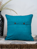 Blue Hand-Cut Applique Cushion Cover