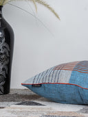 Blue Patch Work Cotton Cushion Cover